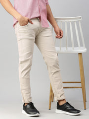 Off White Low Rise Slim Stretchable Jeans