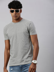 Stripe Half Slim Fit T-Shirt