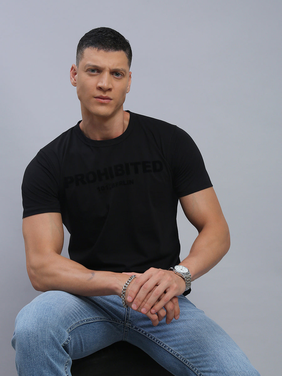 Charcoal Black Polo Cotton T-Shirt