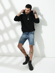 Light Blue Relax Fit Shorts