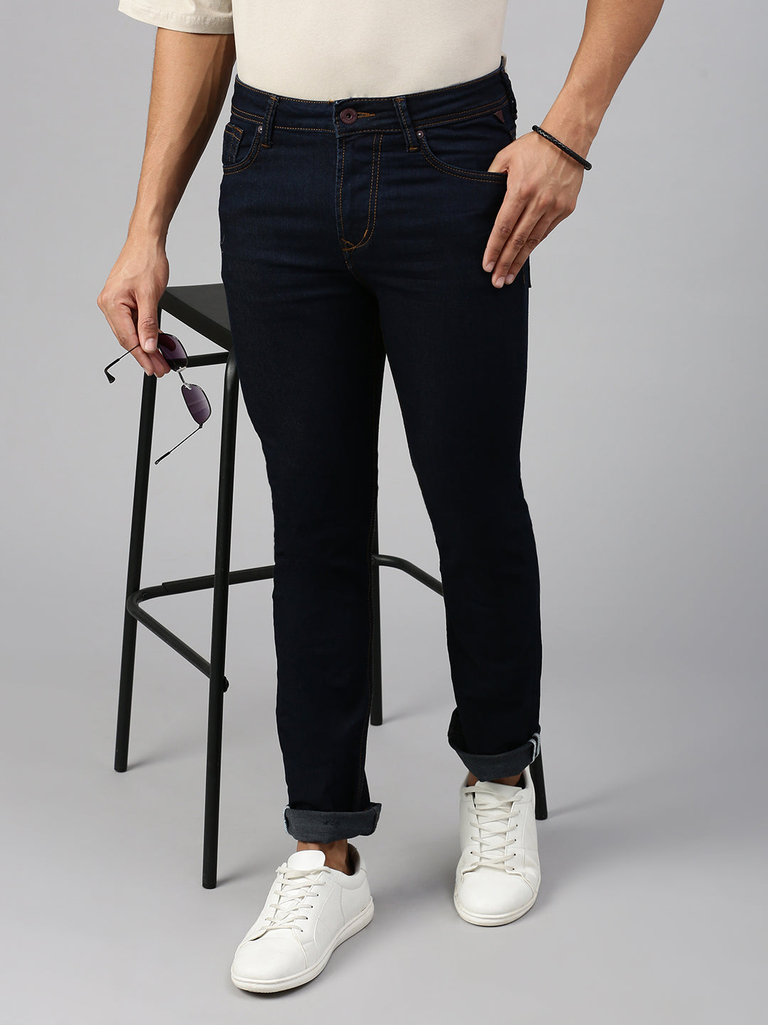Dark Blue Raw Wash Comfort Jeans
