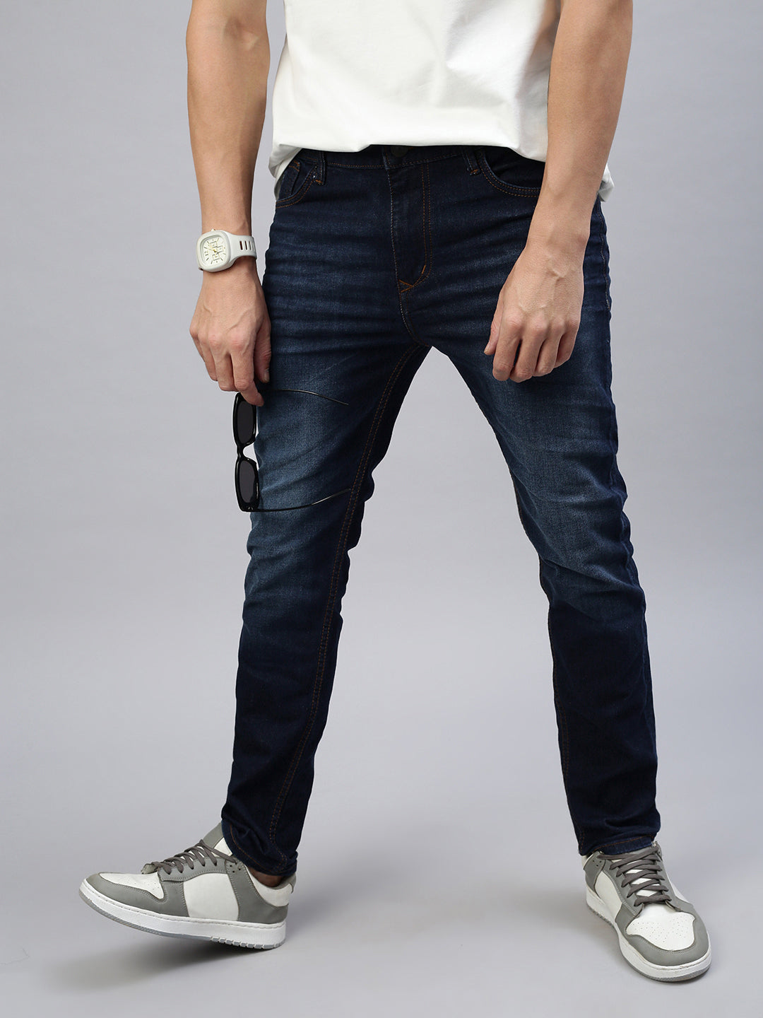 Vintage Dark Blue Stretchable Jeans