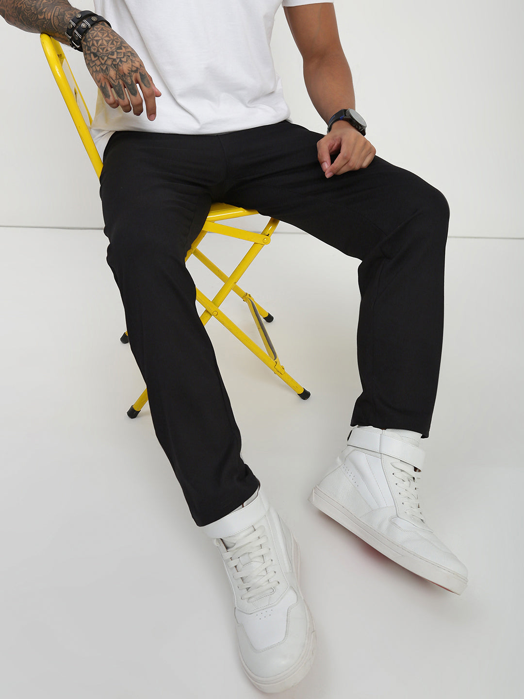 Black Cross Pocket Regular Fit Lower