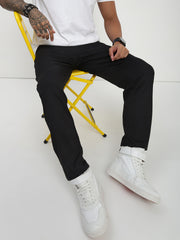 Black Cross Pocket Regular Fit Lower