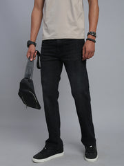 Black Boot Cut Fit Stretchable Jeans