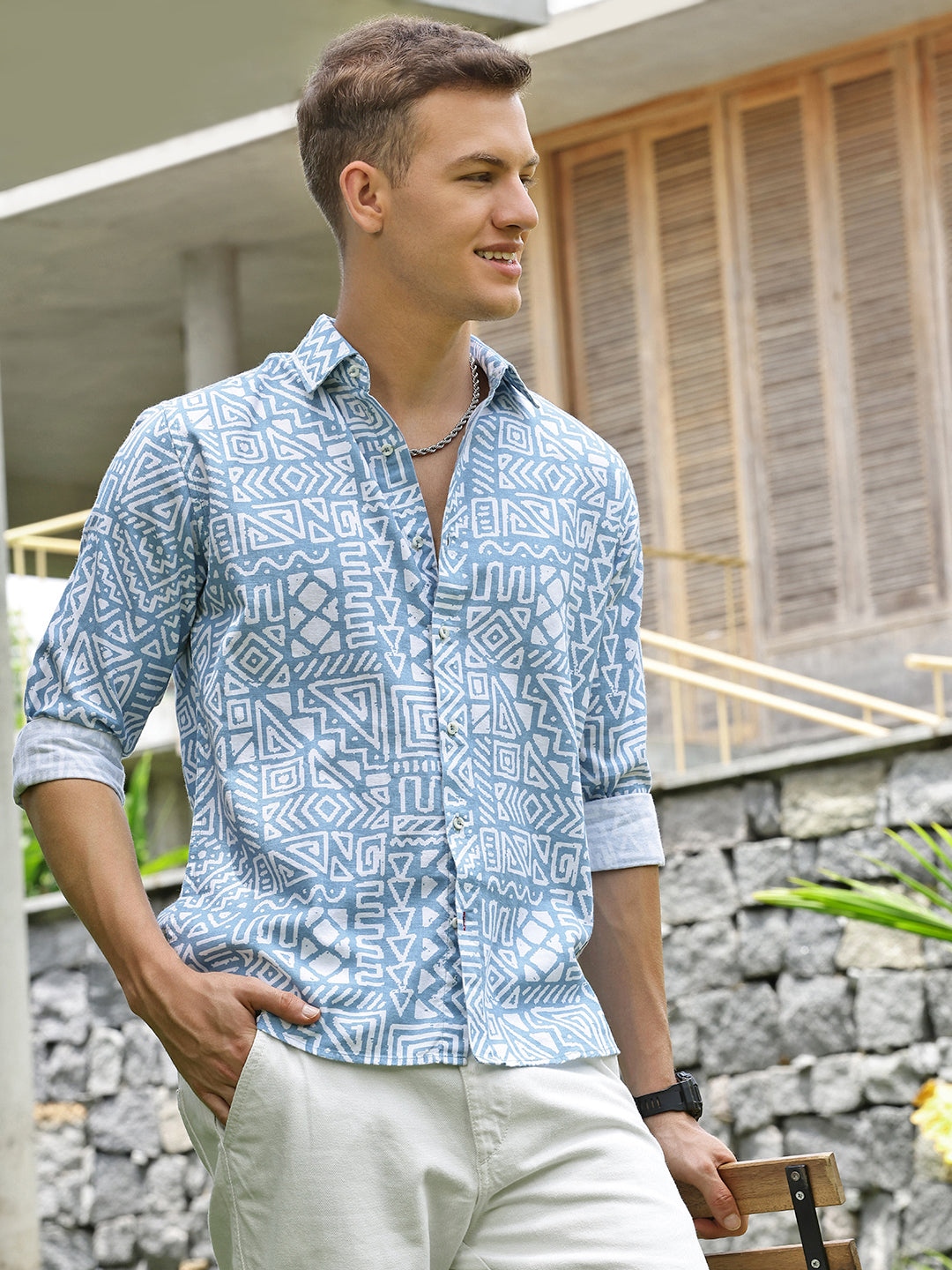 Printed Full Sleeve Shirt Without Pocket