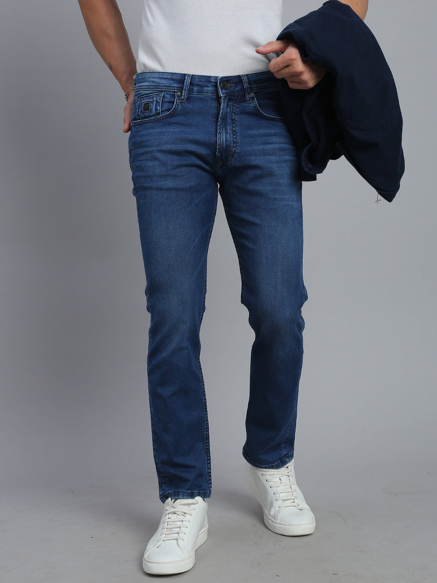 Royal Blue Comfort Slim Fit Stretchable Jeans