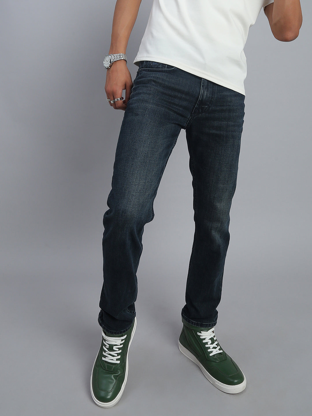 Dark Blue Vintage Comfort Slim Fit Stretchable Jeans