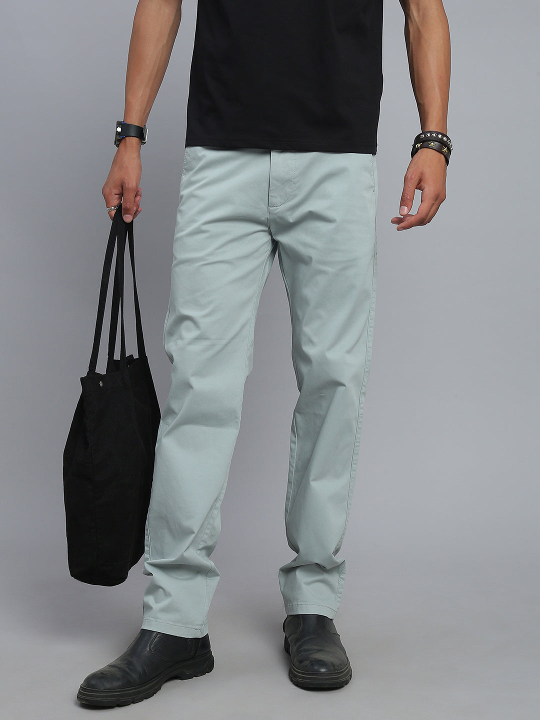 Sky Gray Comfort Slim Fit Chinos Paint