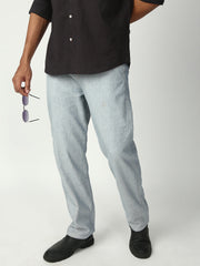 Gray Relax Fit Cross Pocket Cotton Pant