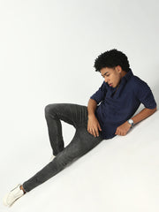 Gray Slim Fit Stretchable Jeans