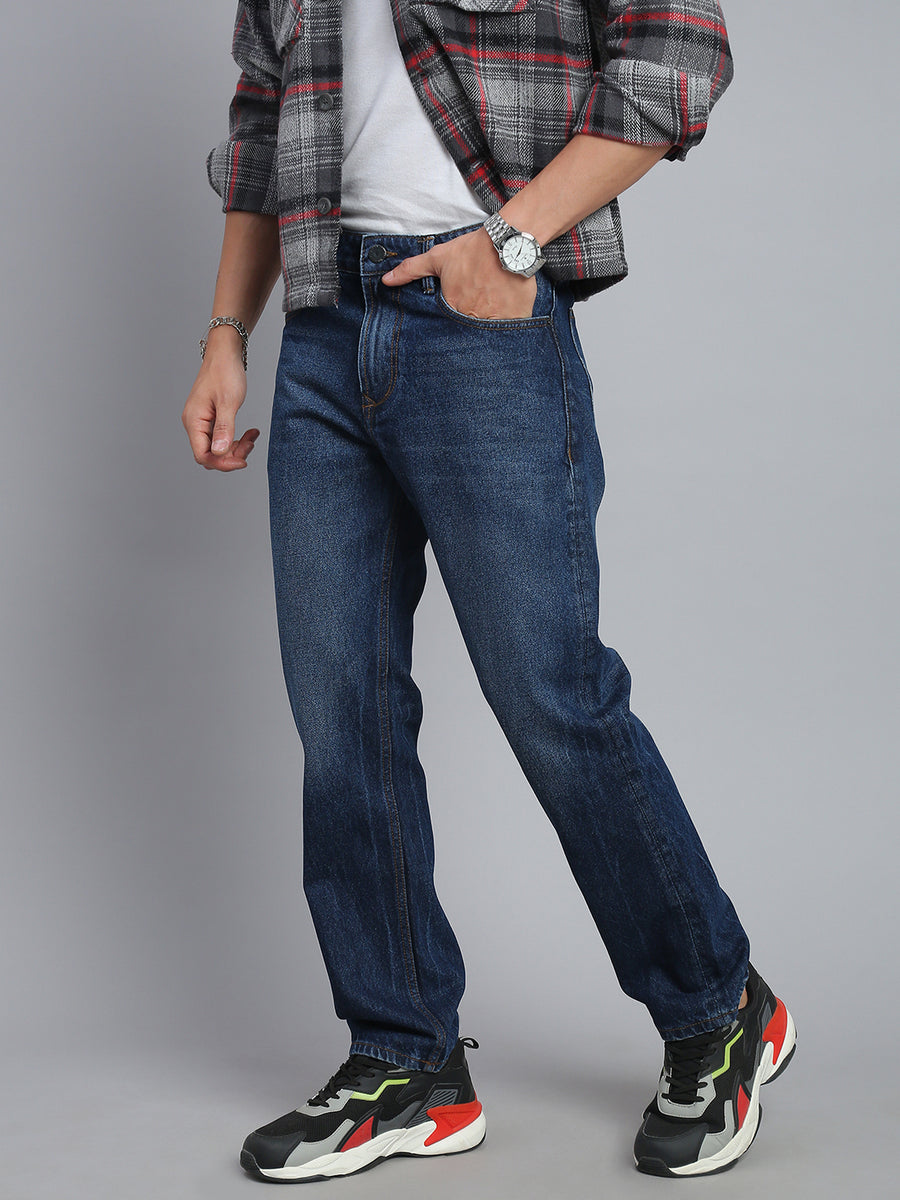 Dark Blue Comfort Fit Jeans