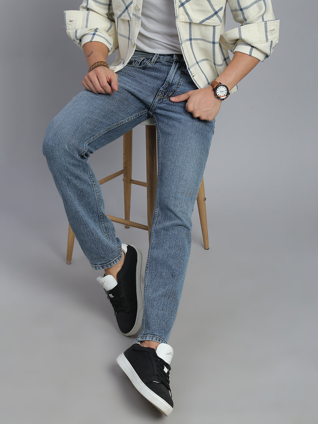 Blue Vintage Comfort Slim Fit Stretchable Jeans