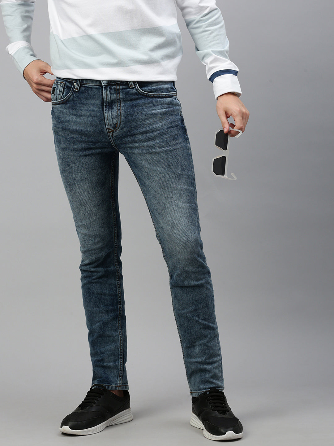 Vintage Mild Blue Slim Fit Stretchable Jeans