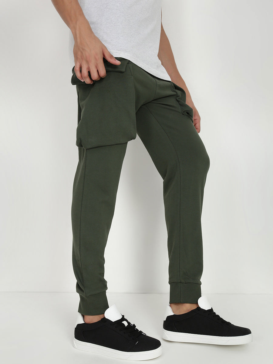 Olive  Relax Fit Cross Pocket Lower