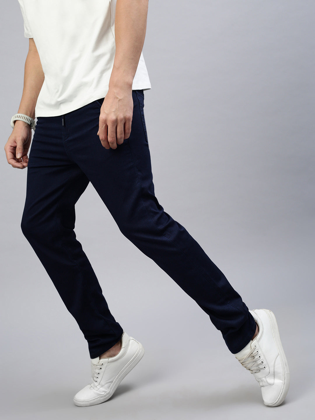 Dark Blue Slim Fit Cross Pocket Joggers