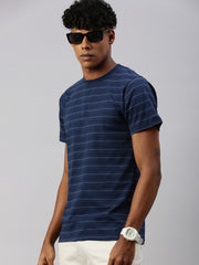 Stripe Half Slim Fit T-Shirt