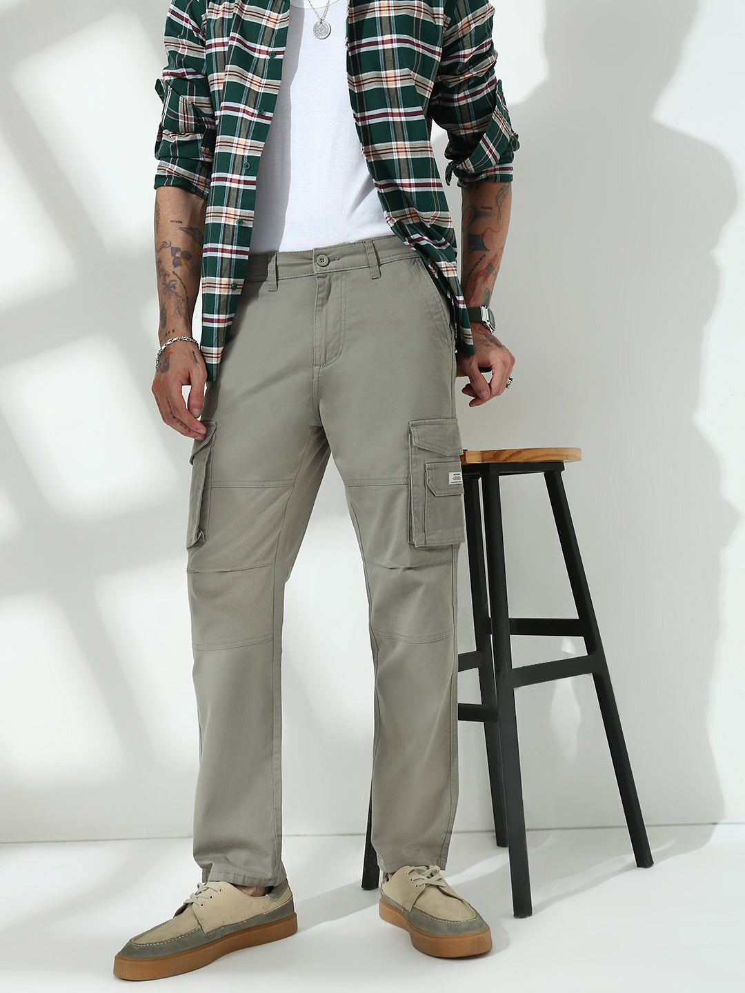 Stone 7 Pocket Regular Fit Cargo Paint