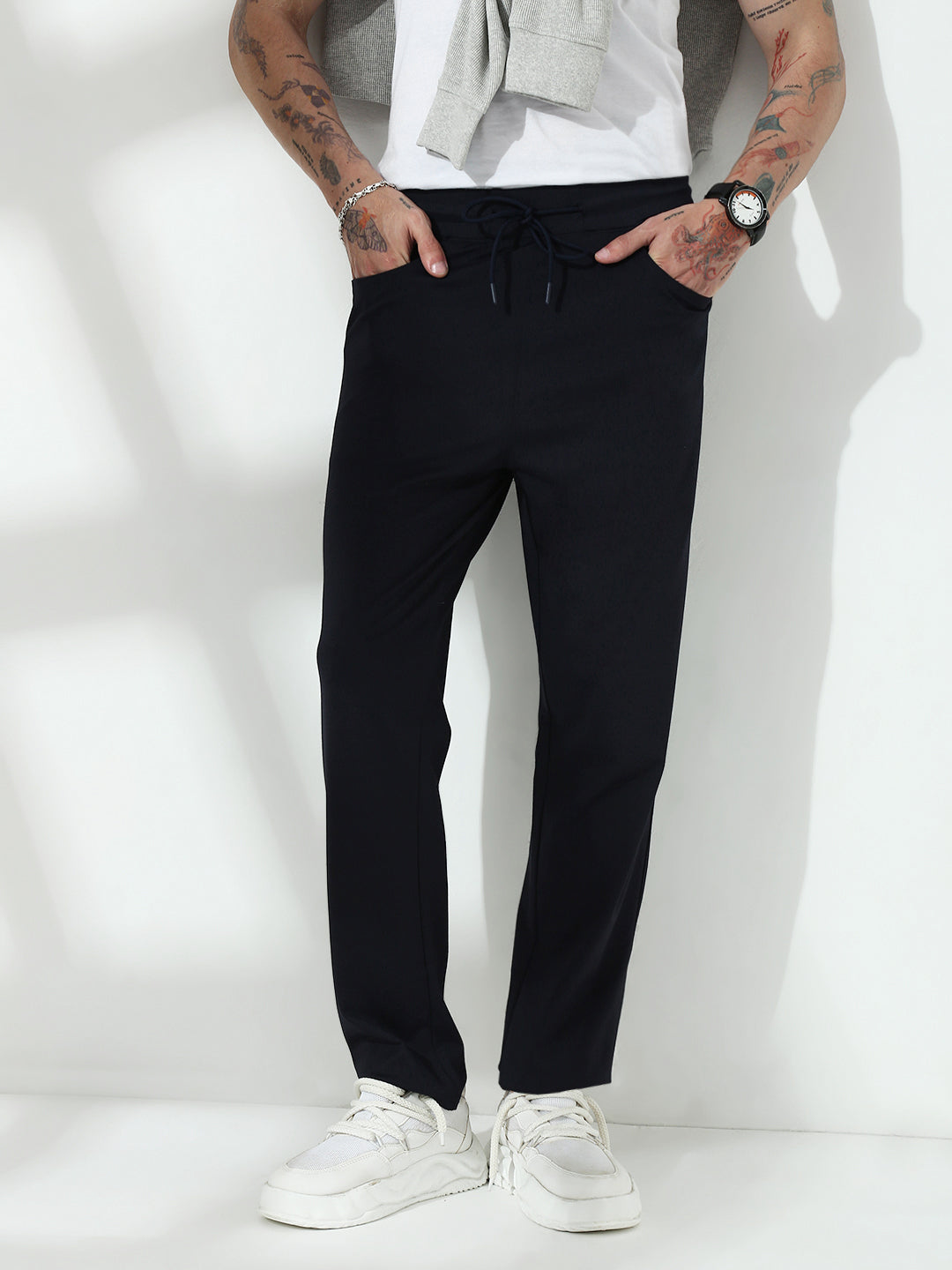 Navy Blue  Relax Fit Track Pant