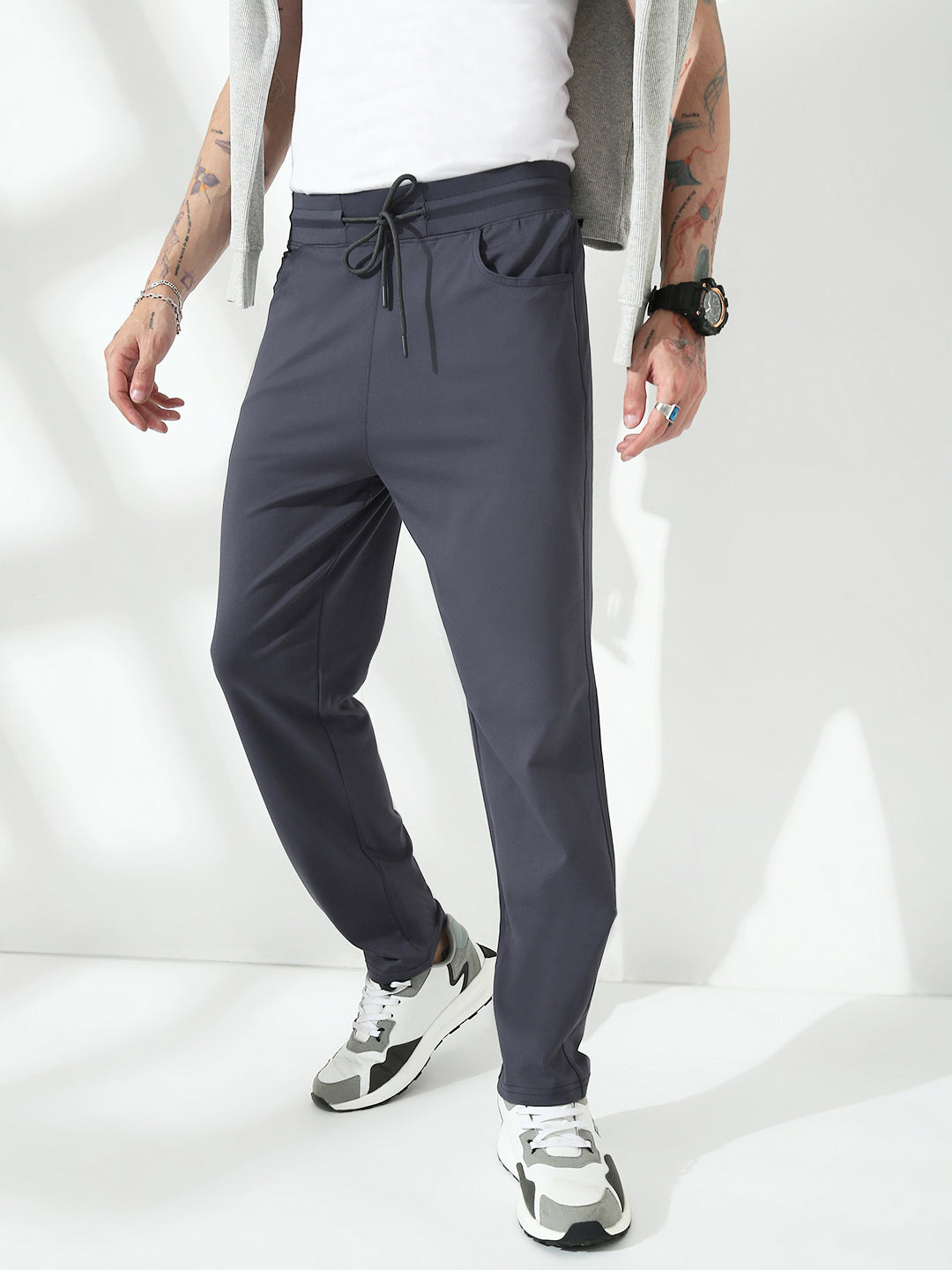 Dark Grey Relax Fit Track Pant