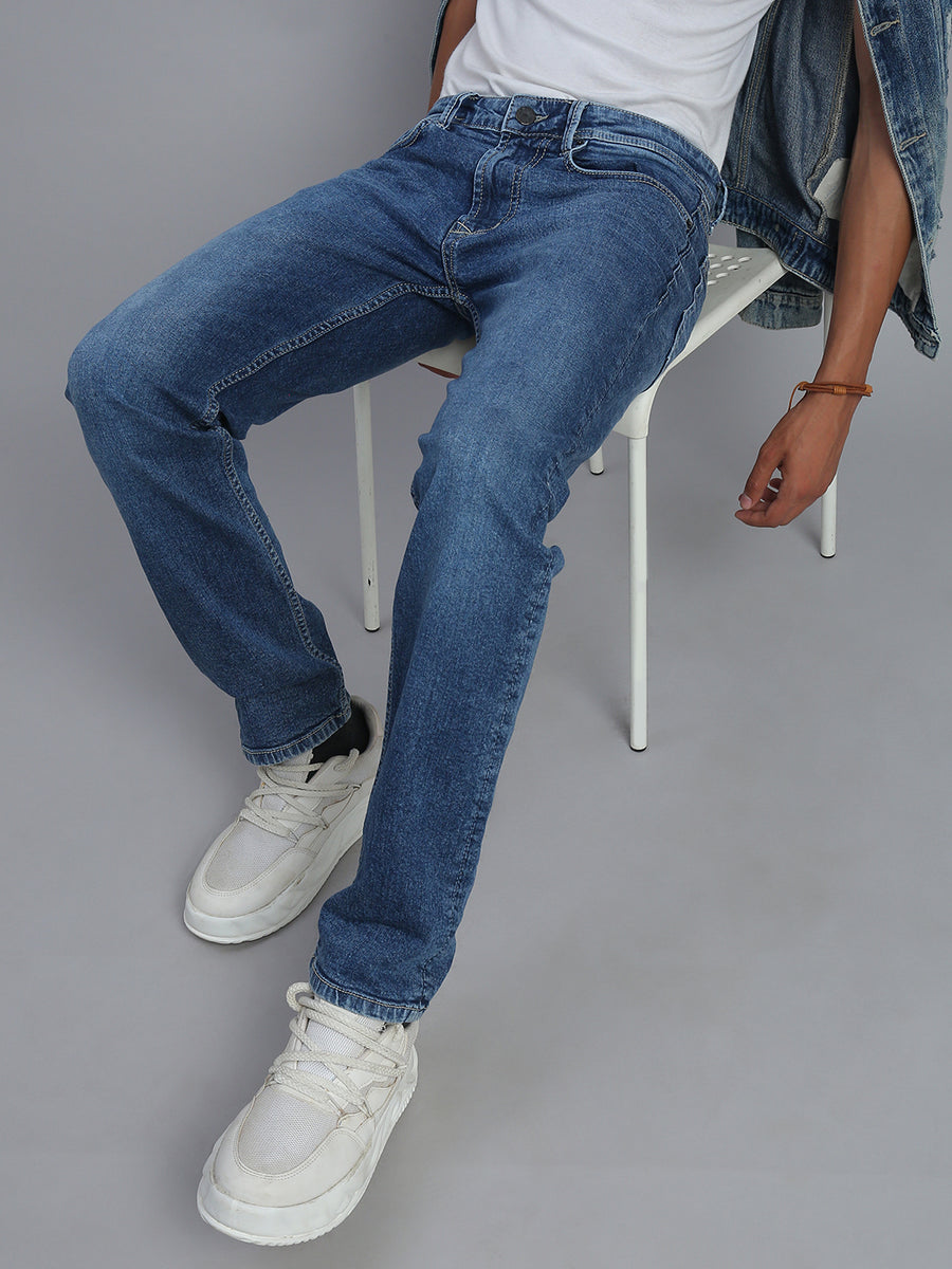 Blue Comfort Slim Fit Stretchable Jeans