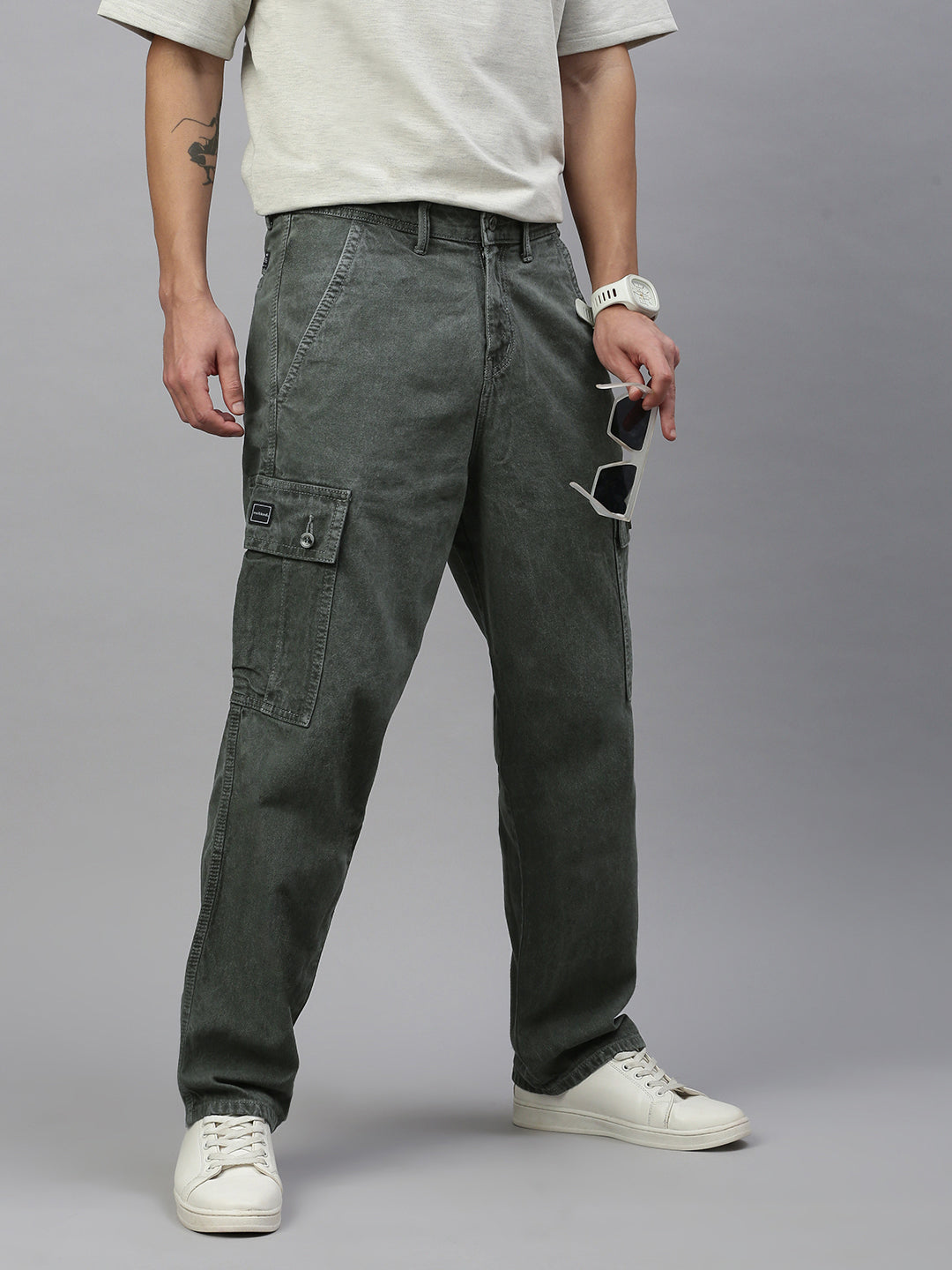 Evergreen Fog Loose Fit Cargo