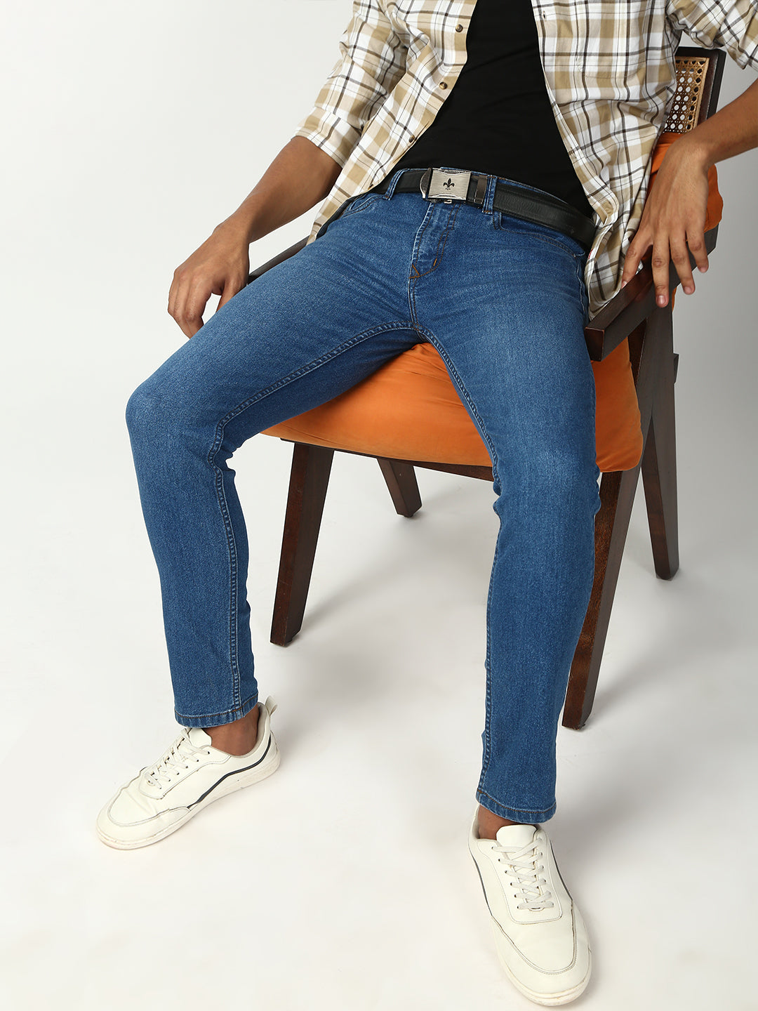 Light Blue Slim Fit Stretchable Jeans