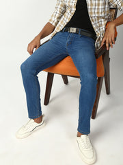 Light Blue Slim Fit Stretchable Jeans