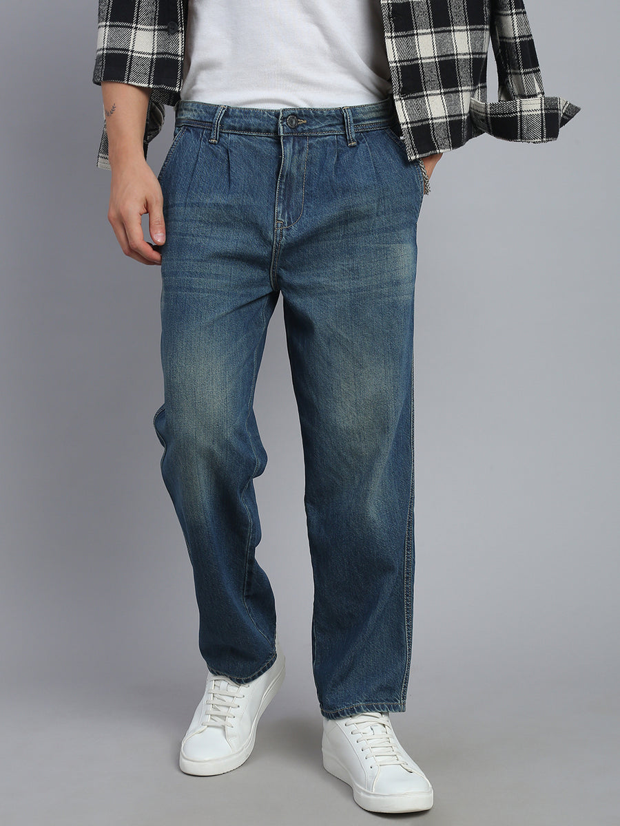 Vintage Blue Straight Fit Jeans