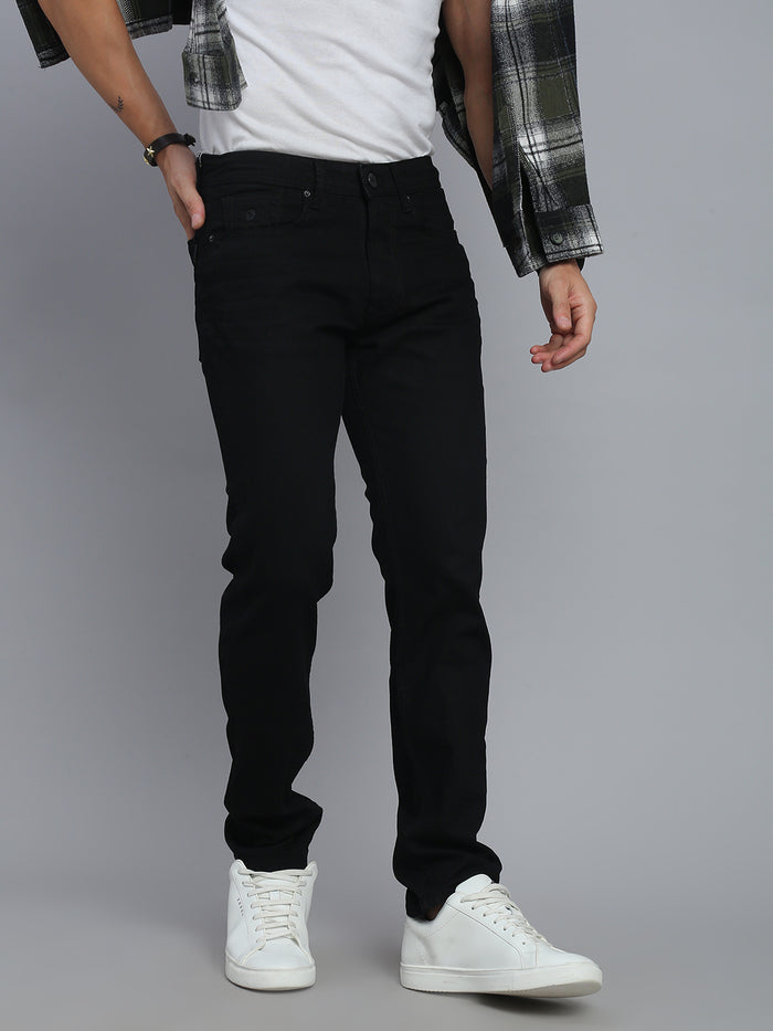 Black Comfort Slim Fit Stretchable Jeans