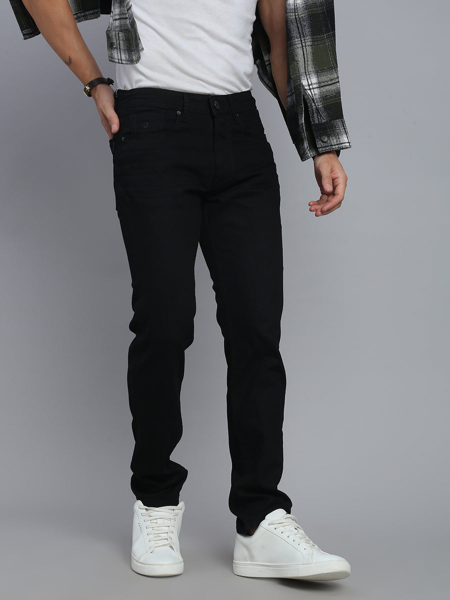 Black Comfort Slim Fit Stretchable Jeans
