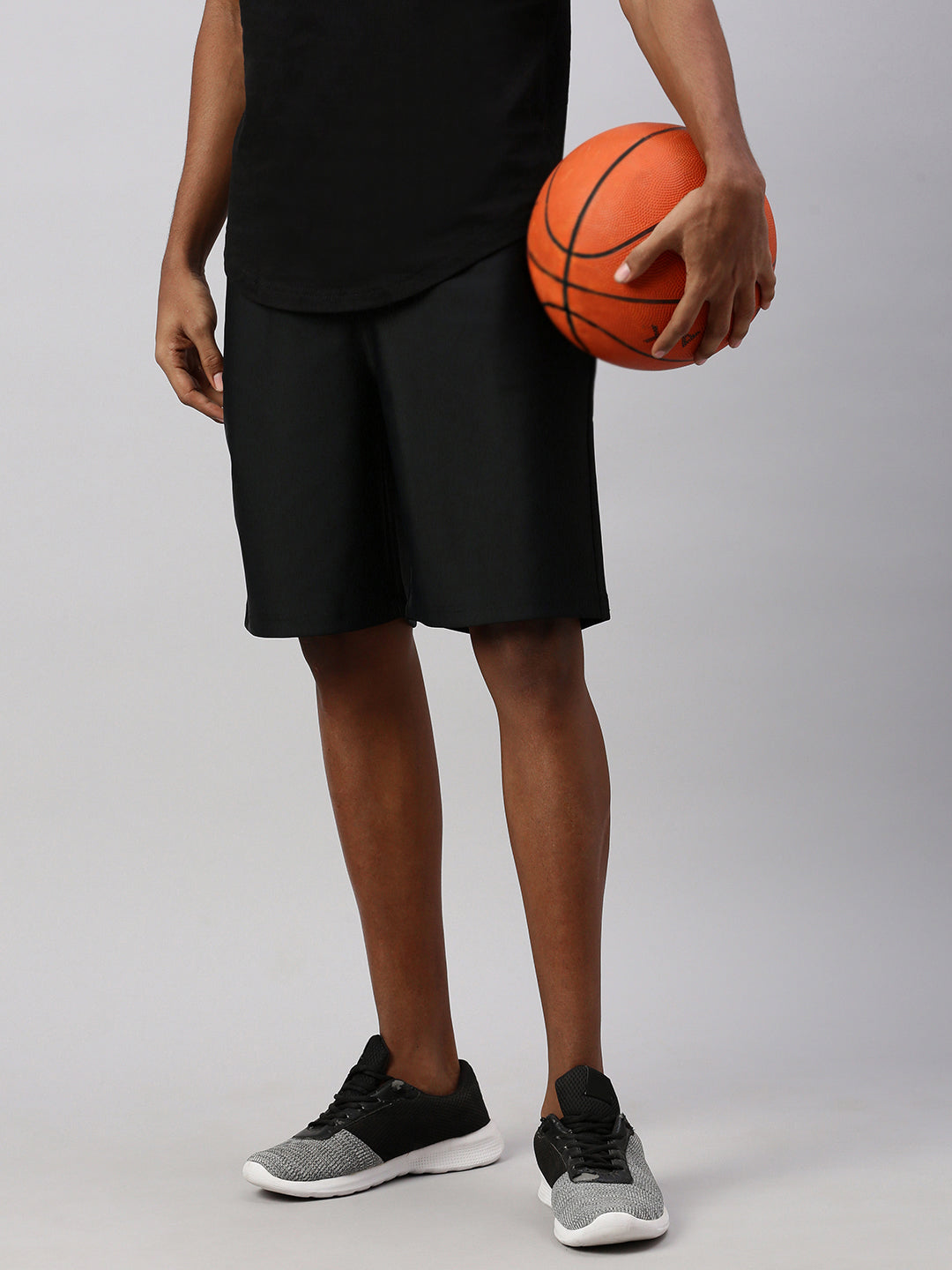 Black Regular Fit Shorts For Men’s