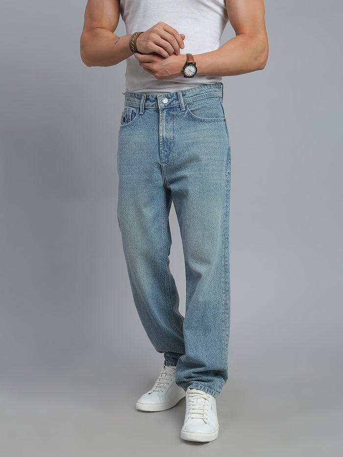 Light Blue Vintage Straight Fit Jeans