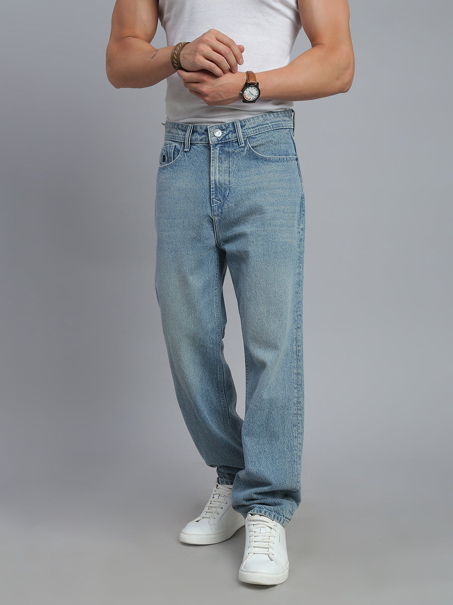 Light Blue Vintage Straight Fit Jeans