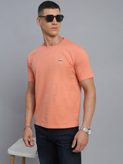 Rust Peach Polo Cotton T-Shirt