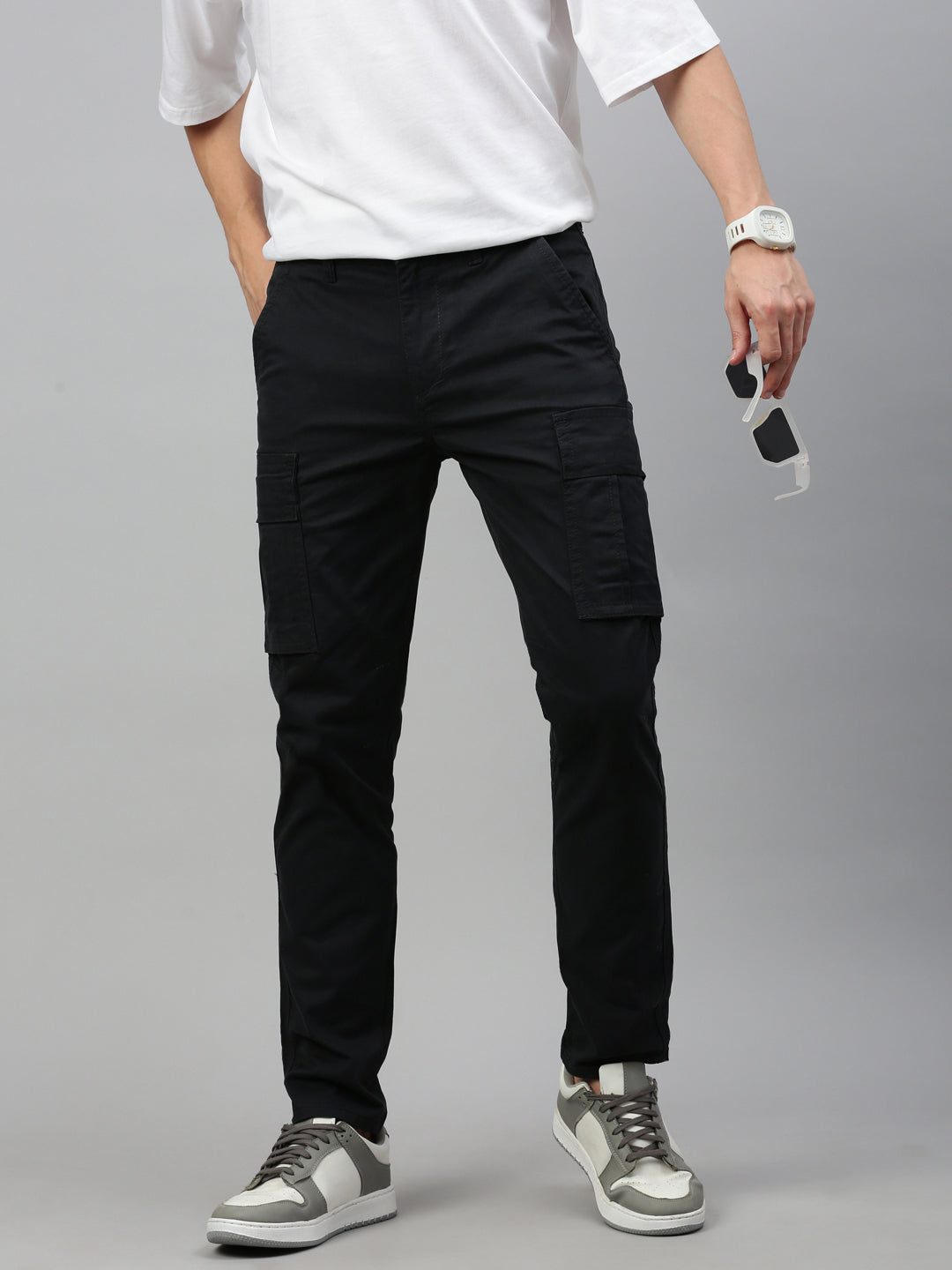 Dark Gray men’s premium cotton cargo pants