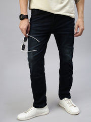 Dark Vintage Blue Straight Stretchable Jeans