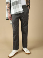 Grey Front Patch Pocket Straight Fit Cargo Paint