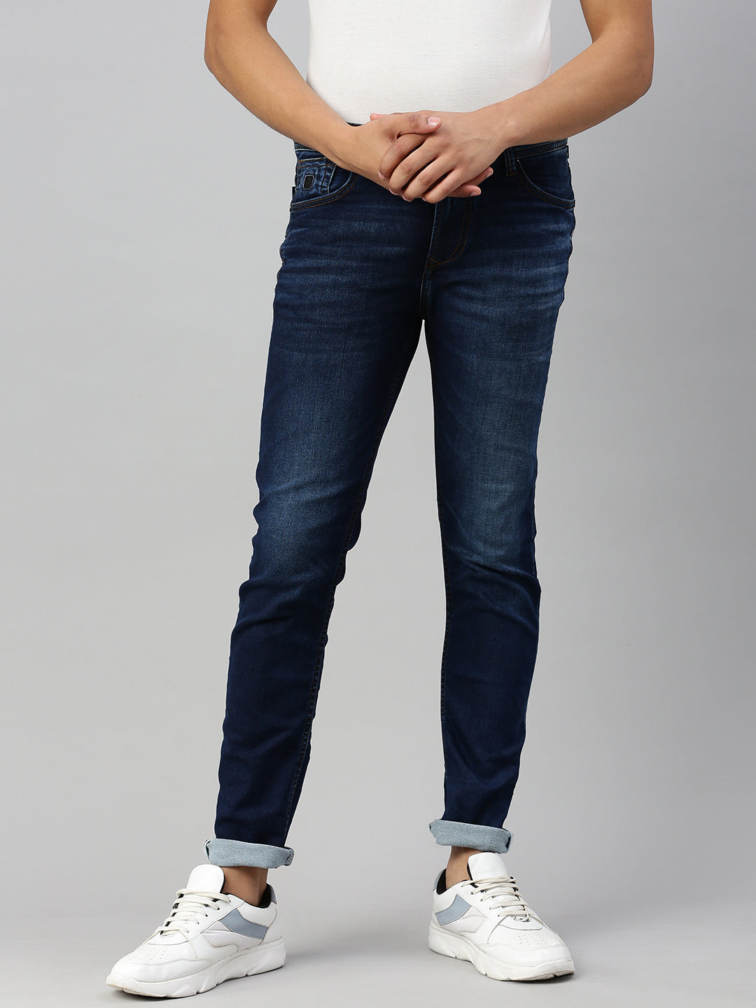 Blue Mild Vintage Slim Fit Stretchable Jeans