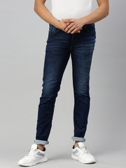 Blue Mild Vintage Slim Fit Stretchable Jeans