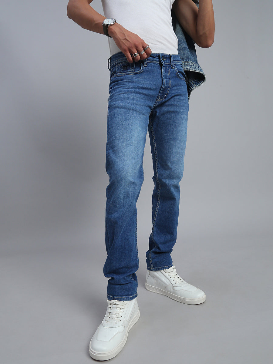 Classic Blue Comfort Slim Fit Stretchable Jeans