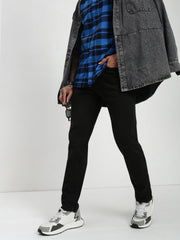 Vintage Carbon Black Slim Straight Fit Selvedge Jeans