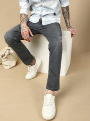 Dark Gray Slim Fit Stretchable Jeans