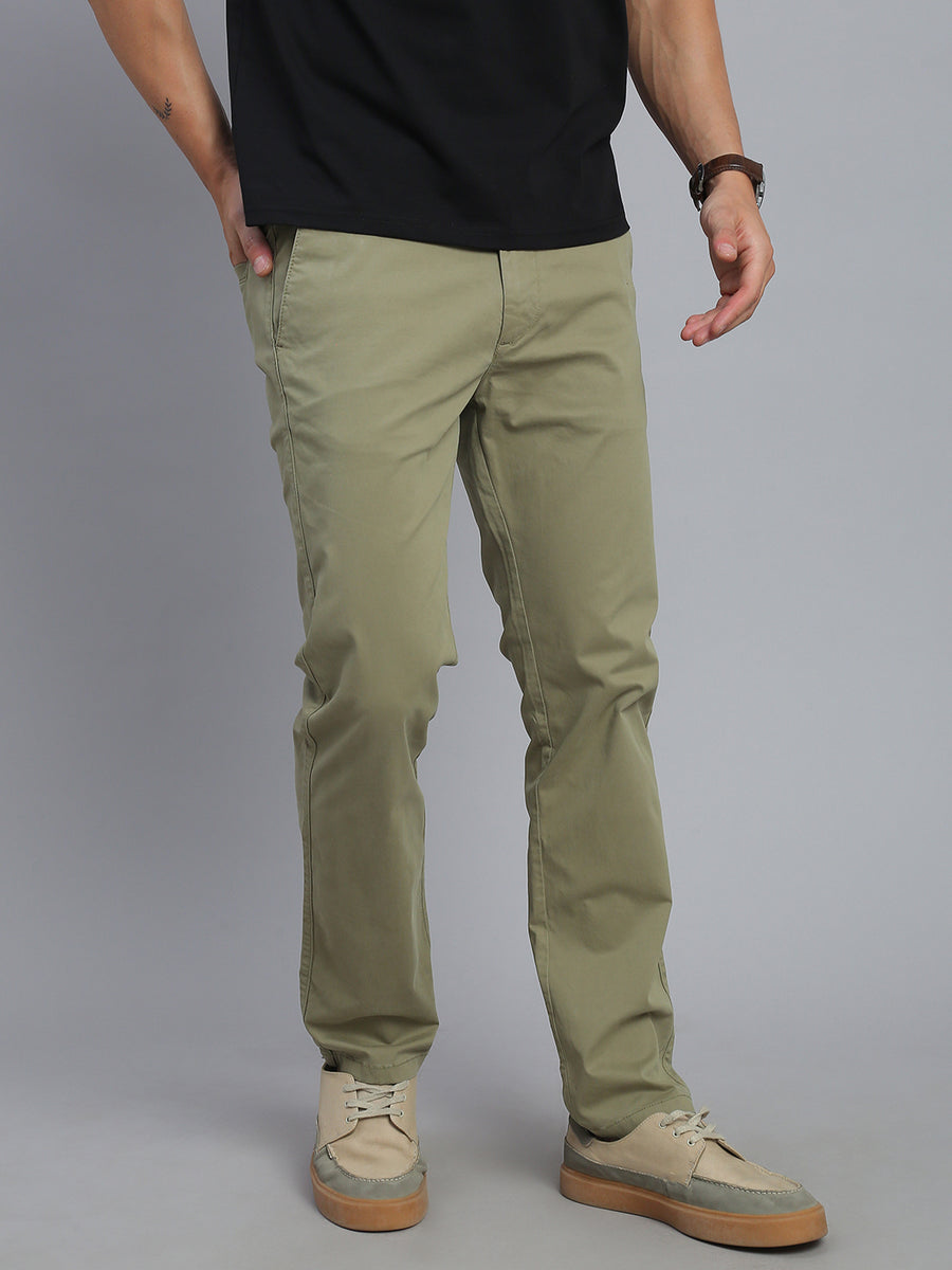 Sage Green Comfort Slim Fit Chinos Paint