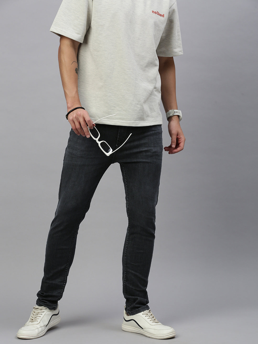 Dark Vintage Gray Skinny Stretchable Jeans