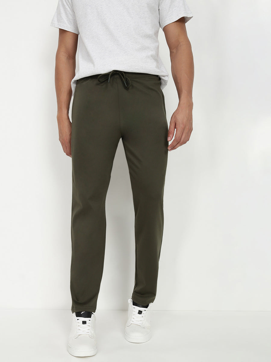 Olive Green  Cross Pocket Regular Fit Lower