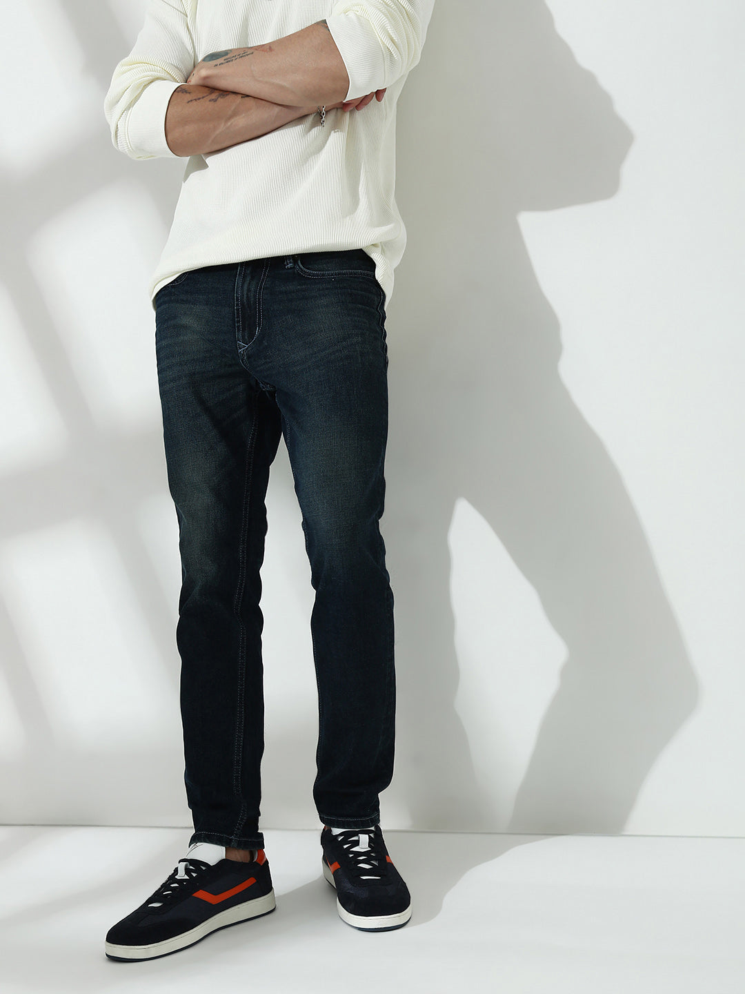 Blue Vintage  Slim Fit Stretchable Jeans