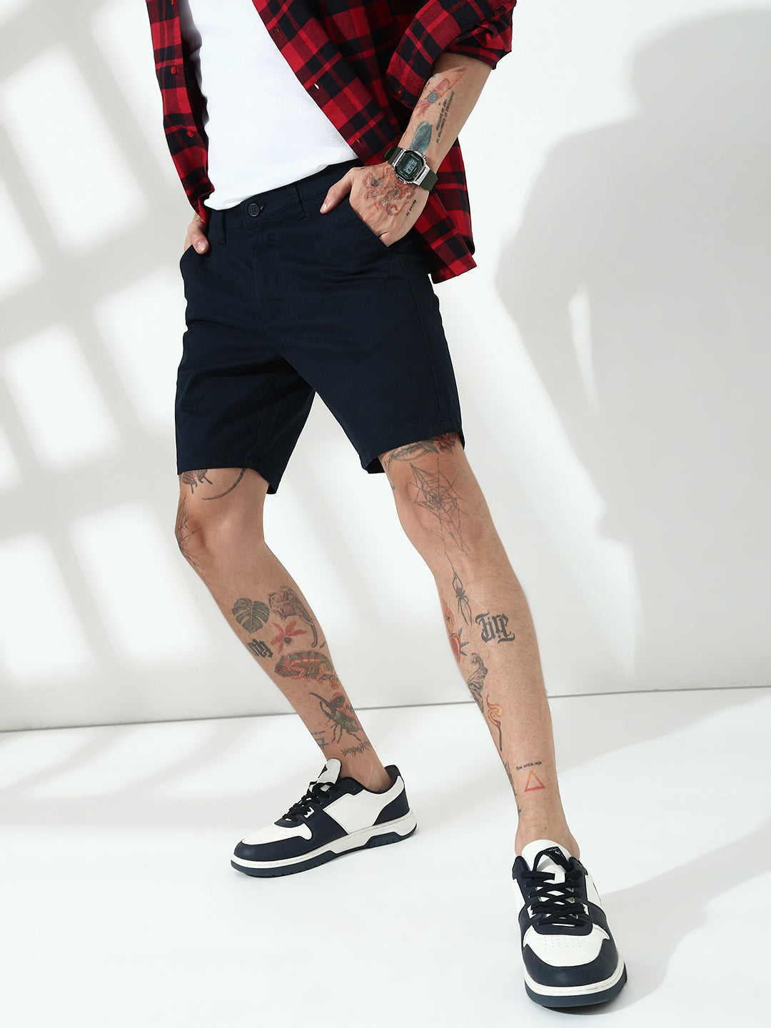 Navy Blue Relax Fit Shorts
