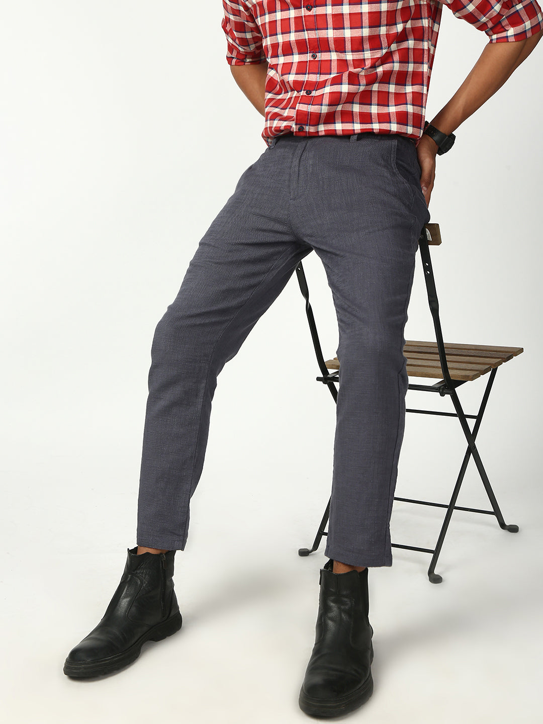Slate Slim Cross Pocket Men’s Cotton Pants