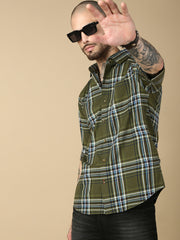 Checks Full Sleeve Slim Shirt With Pocket